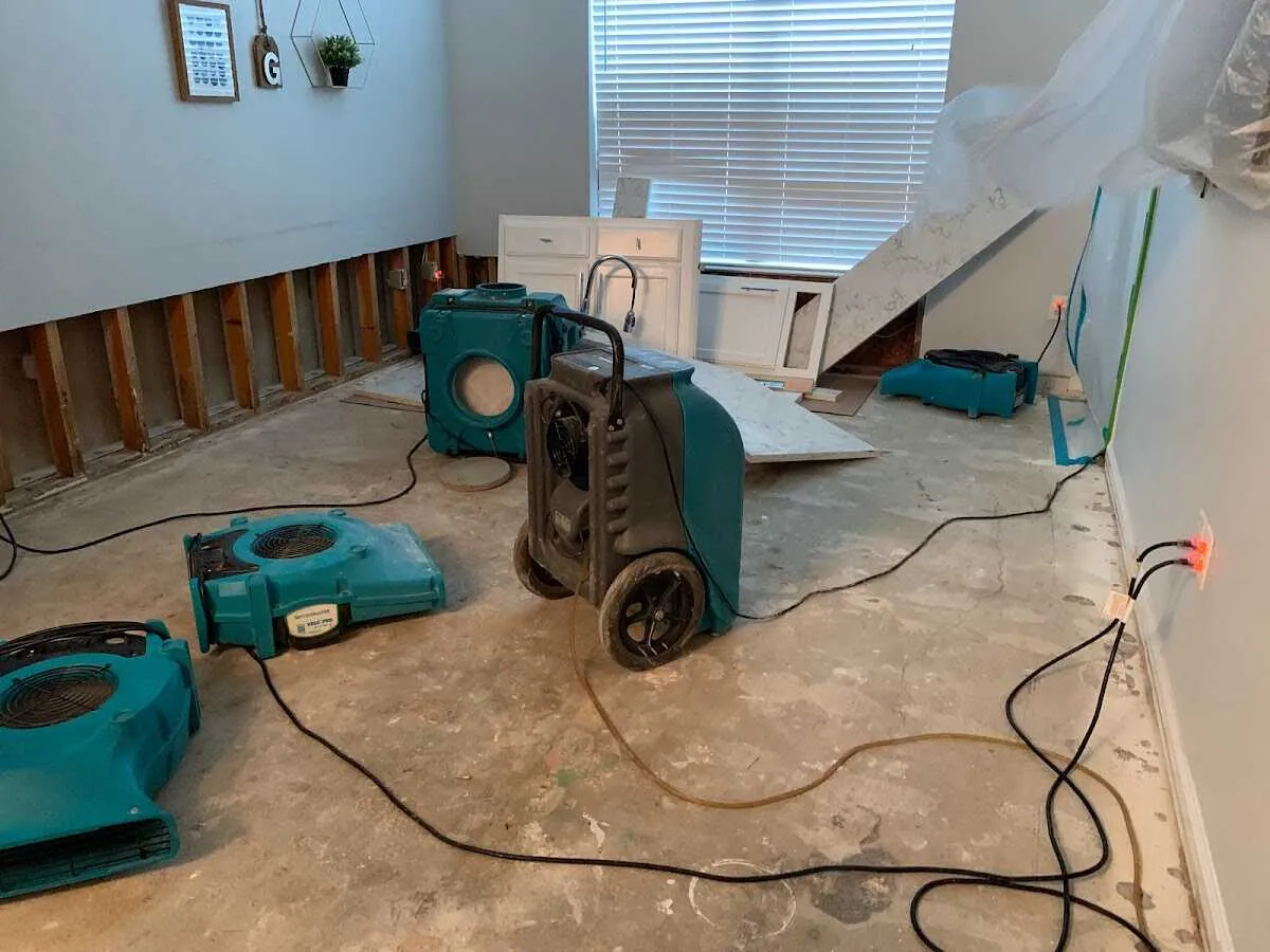 Dehumidifier in flood-cut room for Water Extraction & Removal in Charles Town